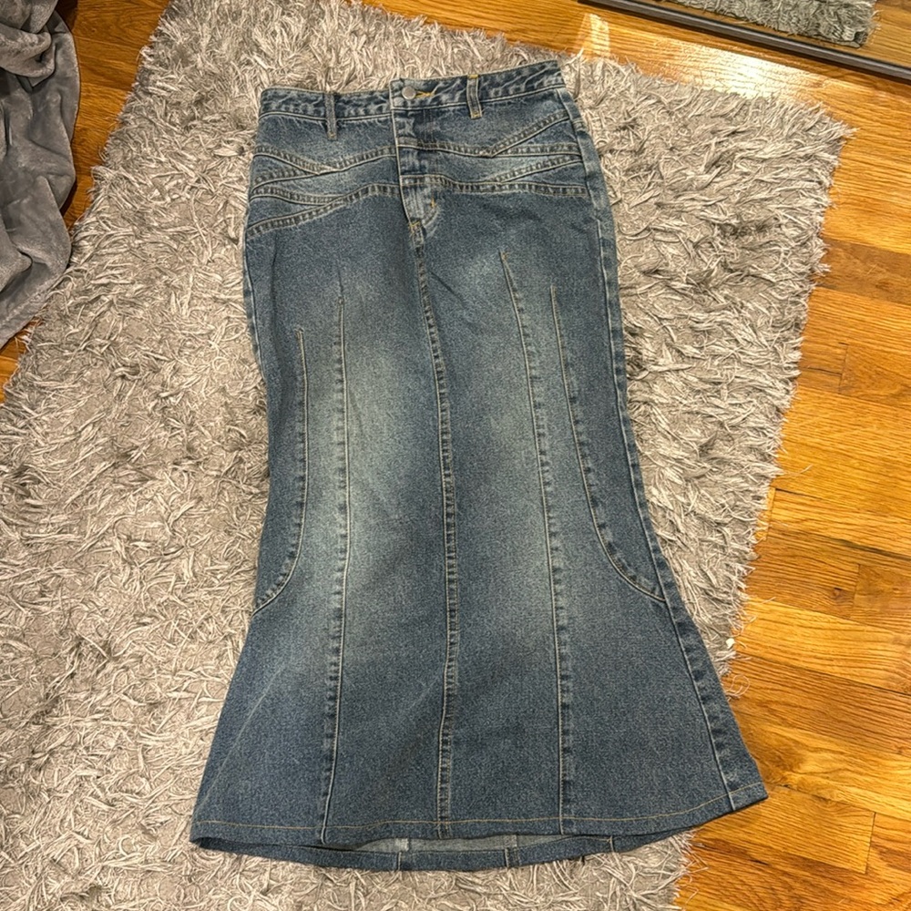 BOUTIQUE JEAN SKIRT MIDI SMALL